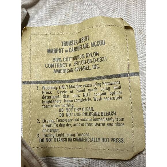 USMC Desert MARPAT FROG Combat Shirt and Pants Set Size MEDIUM REGULAR - Picture 13 of 15